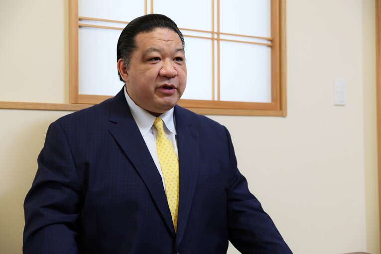 元大関・魁皇の浅香山親方　©Shigeki Yamamoto