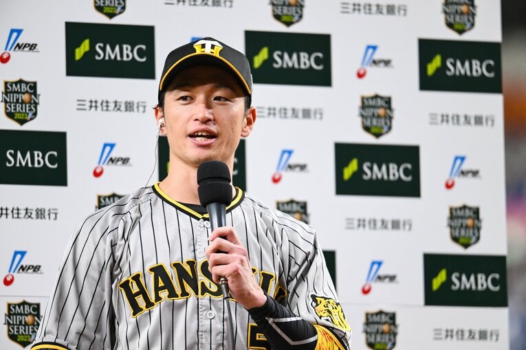 日本シリーズMVPに輝いた近本光司　©︎Nanae Suzuki