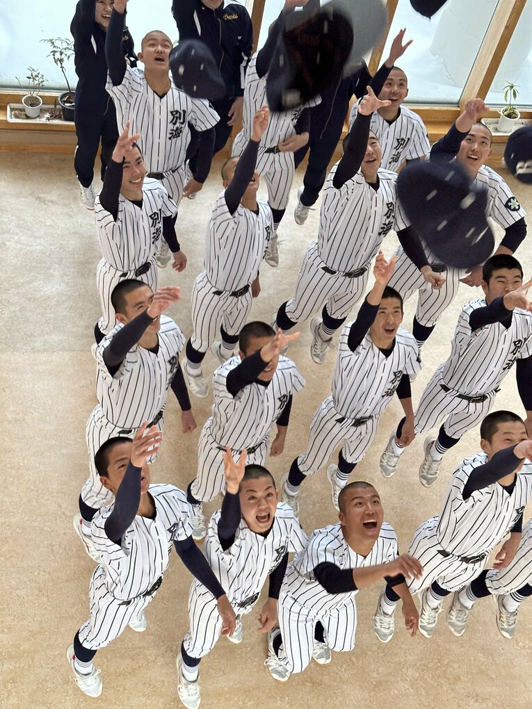 【昨年の甲子園出場時】センバツ決定後　©Yuji Yanagawa