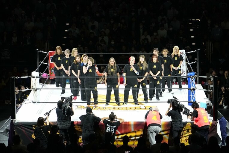 マリーゴールド旗揚げ戦の入場式。5月20日、後楽園ホール　©Masashi Hara