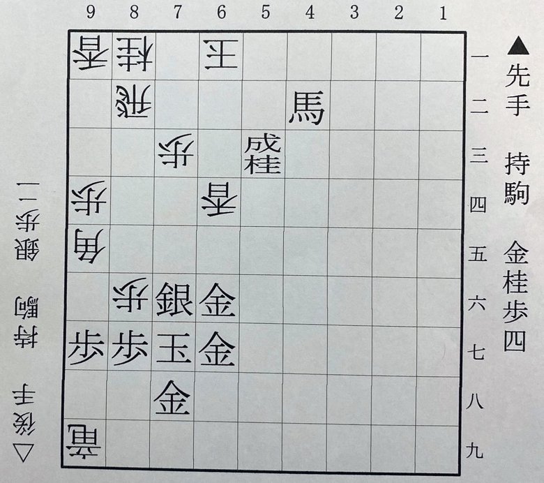 第3図は△6一玉まで（下側の先手は藤井、上側の後手は羽生）