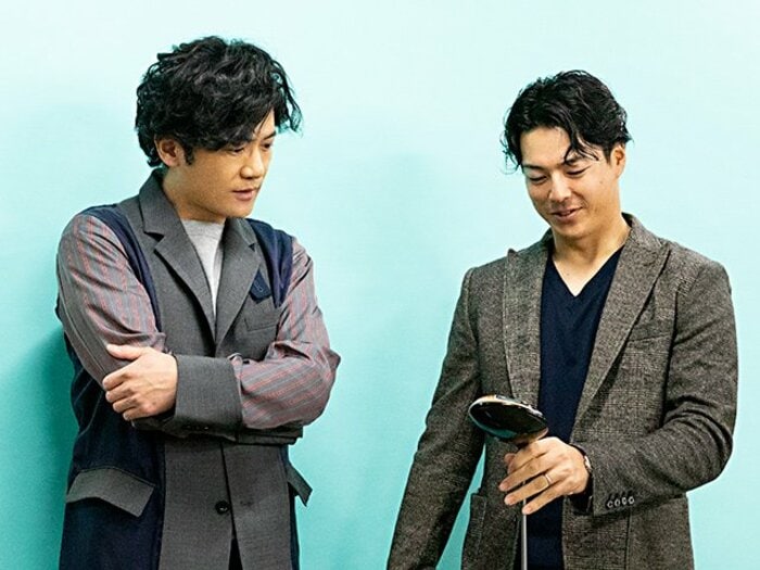 「稲垣さんの連続写真を載せましょう！」石川遼×稲垣吾郎の止まらないゴルフ談義。＜Number Web＞ photograph by Ayako Masunaga