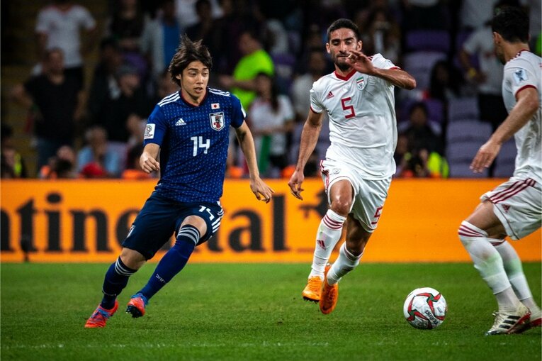 2019年のアジア杯での伊東純也　©Takuya Sugiyama