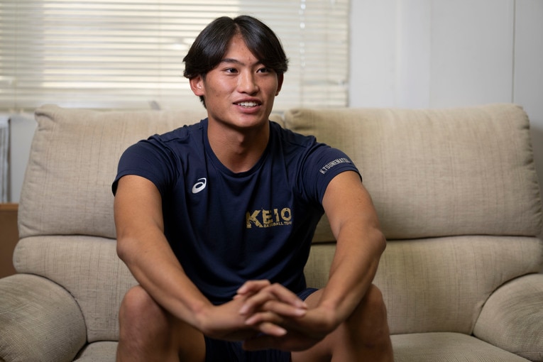 カブスから正式オファーを受けた常松広太郎（慶應大野球部4年） ©Masaki Fujioka