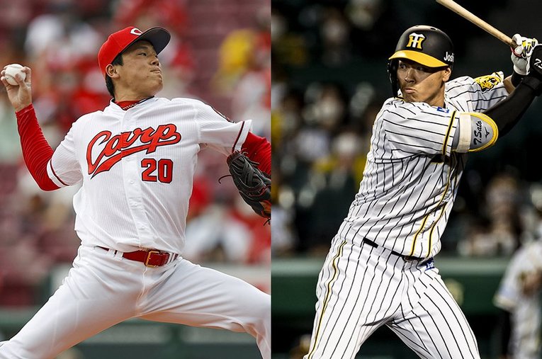 侍ジャパンの守護神でも活躍した栗林や阪神の“顔”として前半戦を盛り上げた佐藤など、ルーキーたちの活躍はドラフトの行方にも影響するはずだ ／ photograph by KYODO／Kiichi Matsumoto