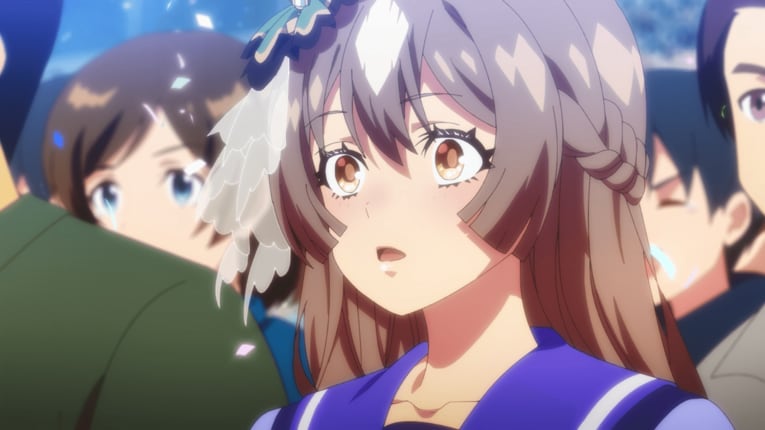 凱旋門賞のあと、休養に入っていたサトノダイヤモンドも観戦　©2023 アニメ「ウマ娘 プリティーダービー Season 3」製作委員会