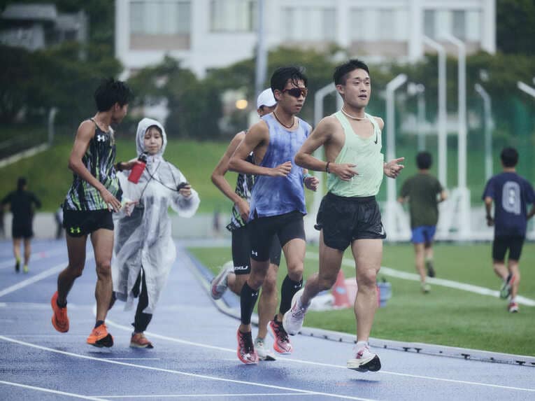 慶應大競走部の練習風景　©Yuki Suenaga