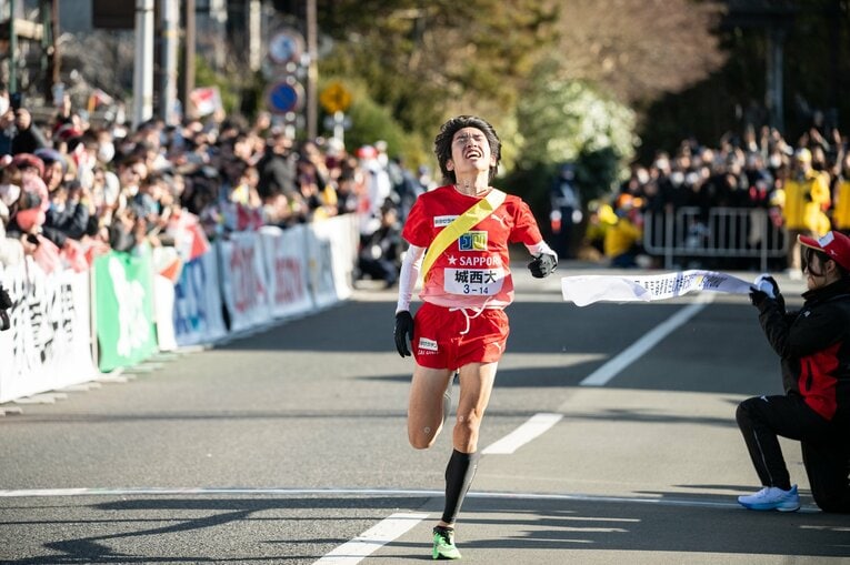 【5区悲喜こもごも】城西大・斎藤将也も苦悶の表情でゴール　©Nanae Suzuki