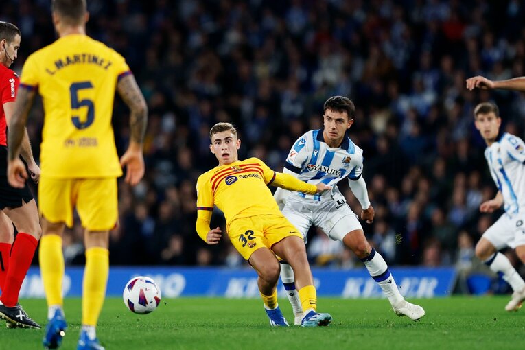 20歳ながらバルサで進境著しいフェルミン・ロペス　©Daisuke Nakashima