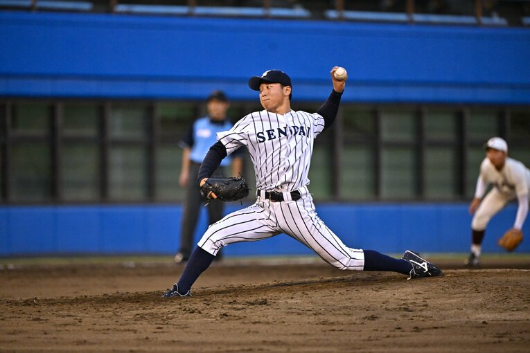 侍ジャパン大学生代表の選考合宿でも好投した渡邉　©Hideki Sugiyama