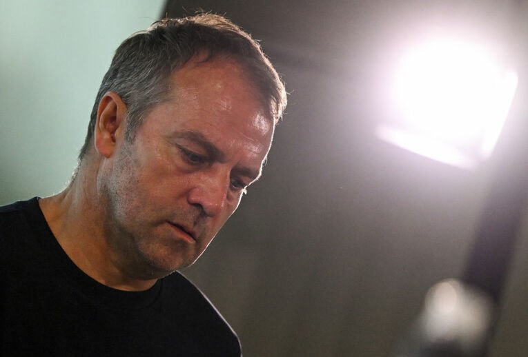 試合後のフリック監督　©Getty Images