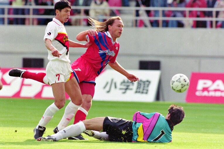 1993年Jリーグ開幕戦・鹿島vs名古屋　©︎Getty Images