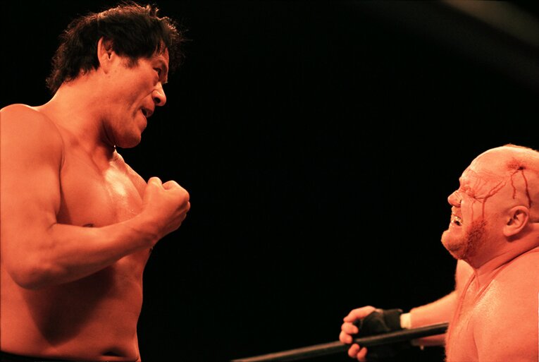 棚橋が何度も繰り返し見たという「アントニオ猪木vsビッグバン・ベイダー」（1996年1月4日）　Essei Hara