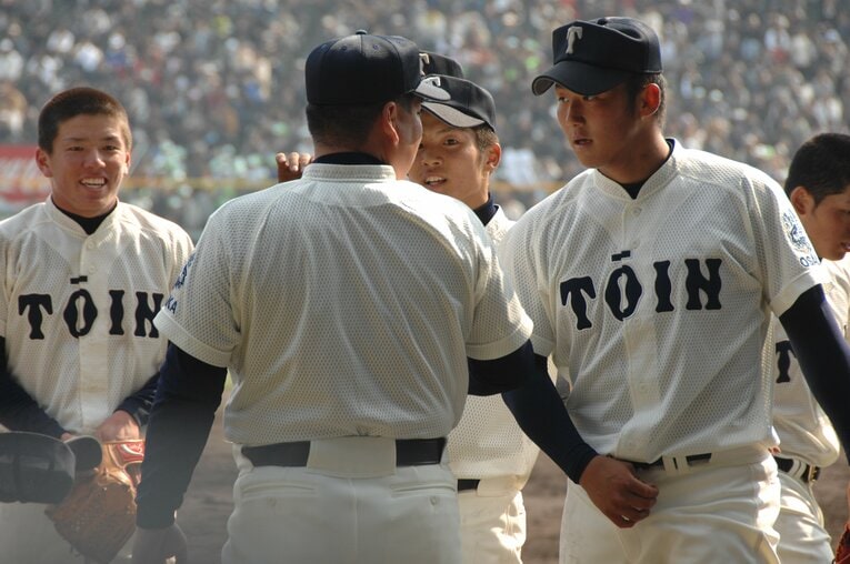 中田翔と西谷監督　©Shigeru Tanaka