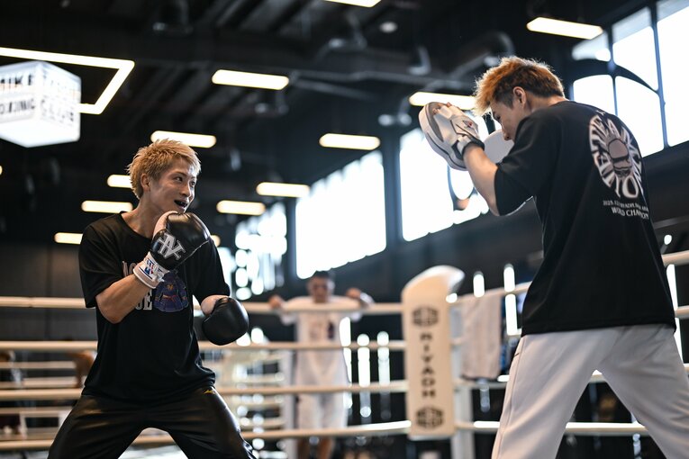 ピカソ戦直前、現地リヤドでの井上尚弥のジムワーク　©Hiroaki Finito Yamaguchi