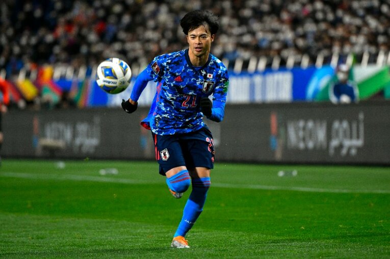 アジア最終予選でインパクトを残した三笘薫。W杯本大会では、対戦相手のスカウティングを前提とした起用法が求められる ／ photograph by Takuya Sugiyama/JMPA