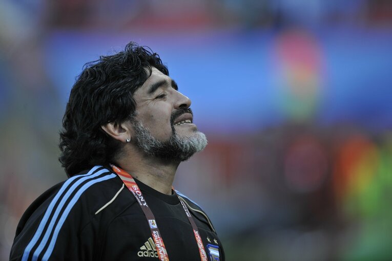 マラドーナ監督　©JMPA