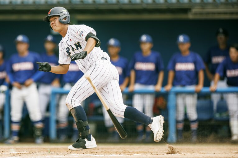 U18日本代表でも4番に座った森田のフルスイング　©Hideki Sugiyama