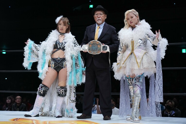 ビクトリア弓月とのUN王座防衛戦に臨んだ桜井麻衣。10月26日、両国国技館　©Essei Hara