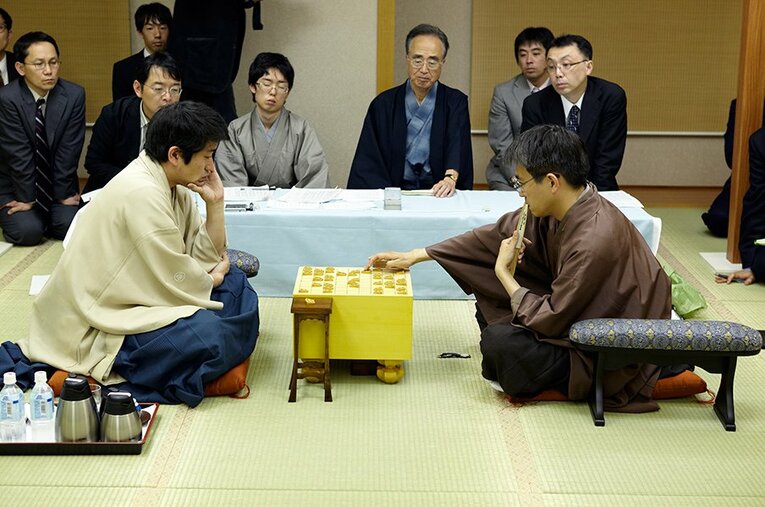 森内九段－羽生名人の第69期名人戦　©Tadashi Shirasawa