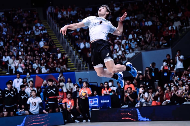 西田有志（NVL中国戦）　©︎FIVB