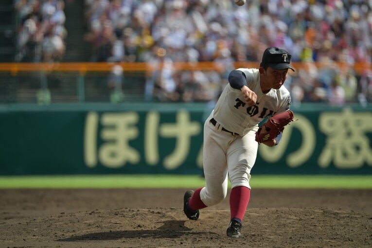 高校3年時の夏の甲子園での柿木。圧倒的な強さで春夏連覇を達成するなど、まさに大阪桐蔭の最強世代だった　©︎Hideki Sugiyama