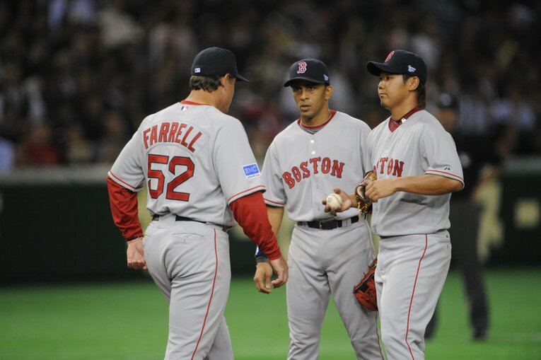 レッドソックス時代の松坂大輔（2008年）©︎Hideki Sugiyama