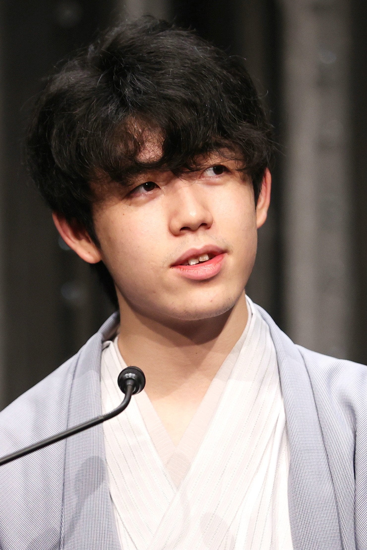 二冠を達成した際の藤井　©JIJI PRESS