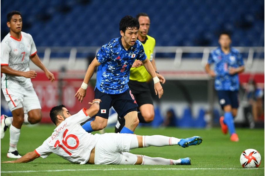 OAで東京五輪に参加し、全6試合に先発した遠藤航　©Takuya Kaneko/JMPA