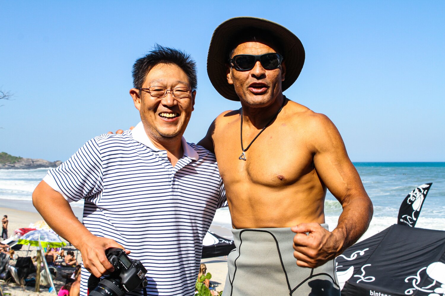 2011年8月、リオデジャネイロ郊外のビーチで ©Susumu Nagao