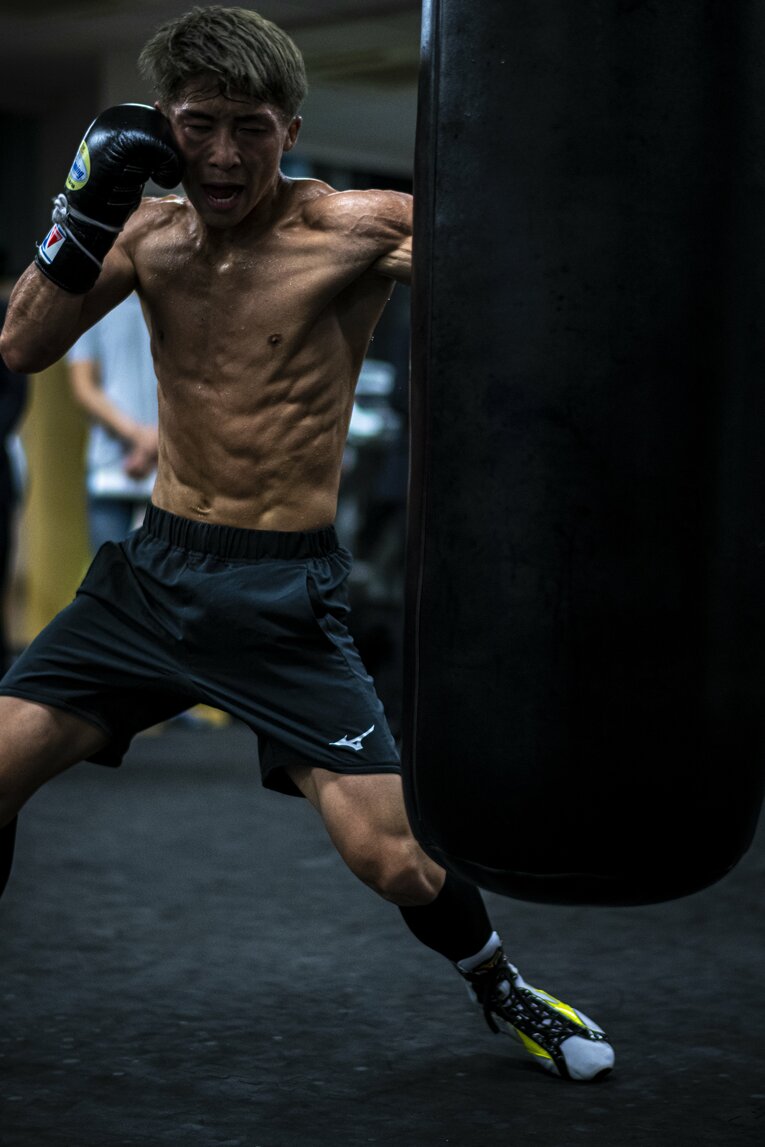 2019年ドネア戦前の公開練習　©Takuya Sugiyama