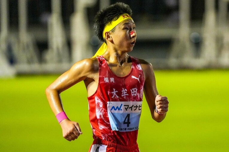 指導者の移籍に伴い、ほぼすべての部員が集団転校した福岡の駅伝名門校・大牟田高。3年生の佐々木奏多がただ一人残留を選んだワケは何だったのか　©Satoshi Wada