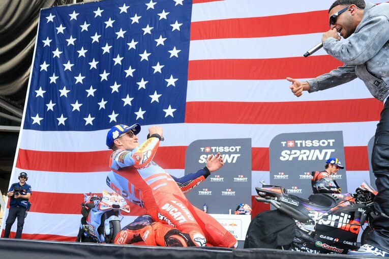 強かった頃を彷彿させるパフォーマンスを披露するマルケス　©Satoshi Endo