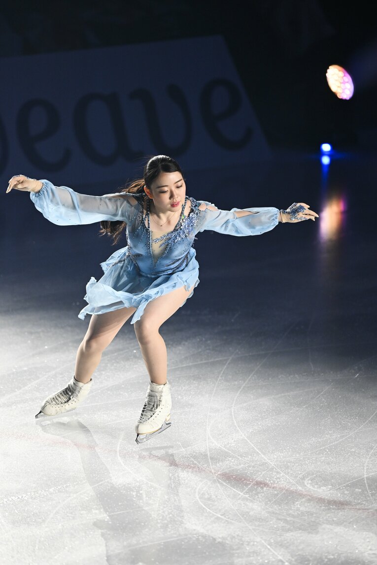 今年4月上旬、スターズ・オン・アイス大坂公演で演技を披露する紀平　©Asami Enomoto