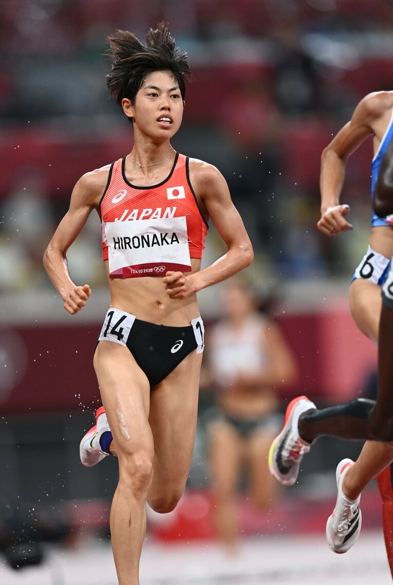【東京五輪】1万ｍで7位に入り、日本勢25年ぶりの五輪入賞を果たした廣中　©JMPA