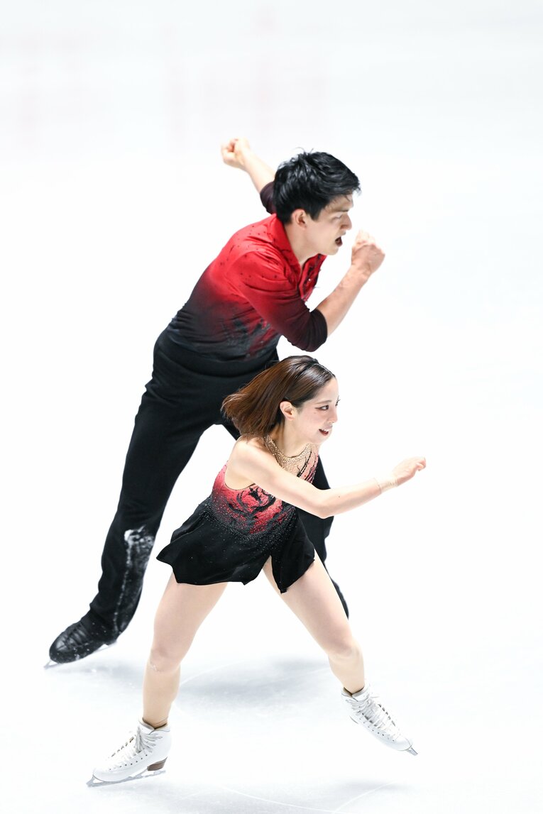 全日本選手権SP。三浦に左肩脱臼のアクシデントがあった【スワイプするとそのほかの写真もご覧になれます】　©Asami Enomoto