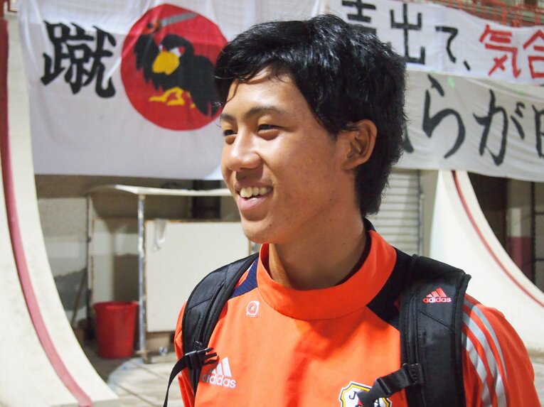 主将としてU-19アジア選手権への意気込みを語る遠藤航（2012年）　©︎JIJI PRESS