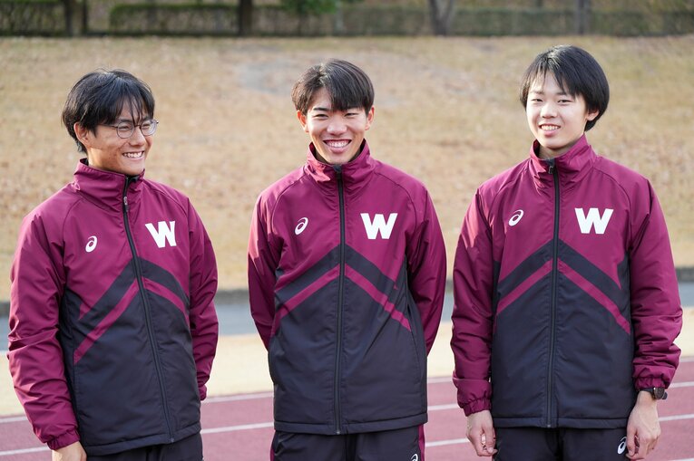 工藤に加え、長屋匡起（右）、山崎一吹（中）のルーキートリオは3人とも箱根エントリー16人に抜擢　©Satoshi Wada