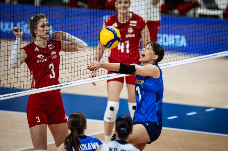 岩崎こよみ（VNLポーランド戦）©︎Volleyball World