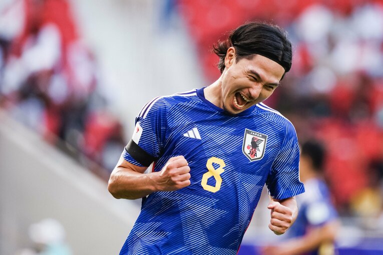 ゴールを決め喜ぶ南野　©Getty Images