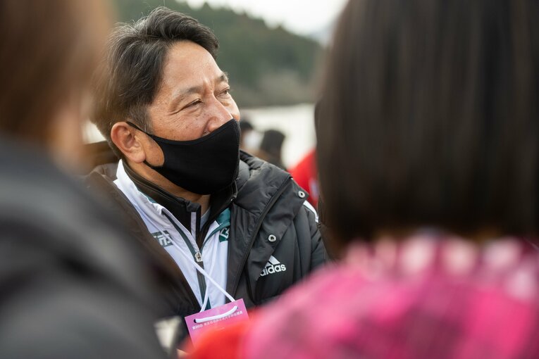 往路レース後の原晋監督　©Nanae Suzuki