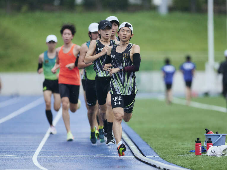 慶應大競走部の練習風景　©Yuki Suenaga