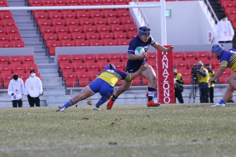 桐蔭学園時代の佐藤健次。早大に進学し、4年時の今季は主将を務めた　©Nobuhiko Otomo