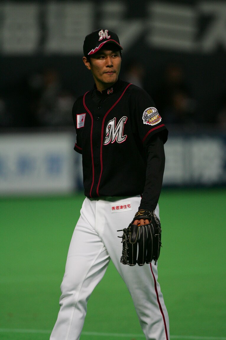 ロッテ時代の久保　©BUNGEISHUNJU