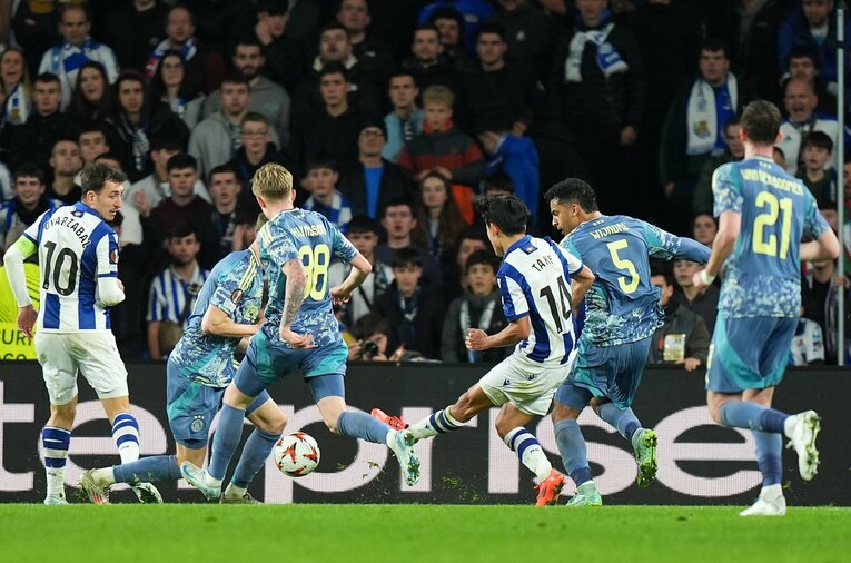 ELアヤックス戦のゴール　©Getty Images