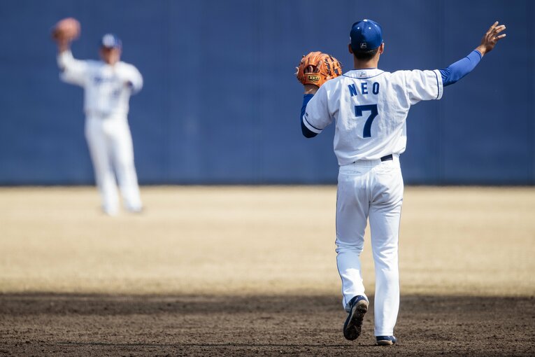 2019年3月、1年目の根尾　©Kiichi Matsumoto