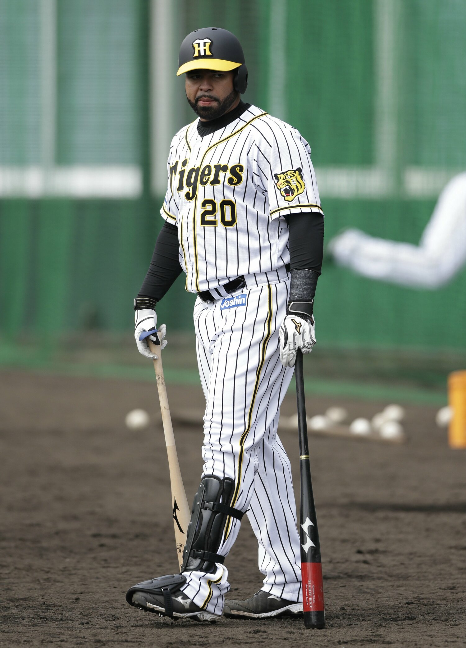 2018年の春季キャンプで打撃練習するロサリオ　©︎JIJI PRESS