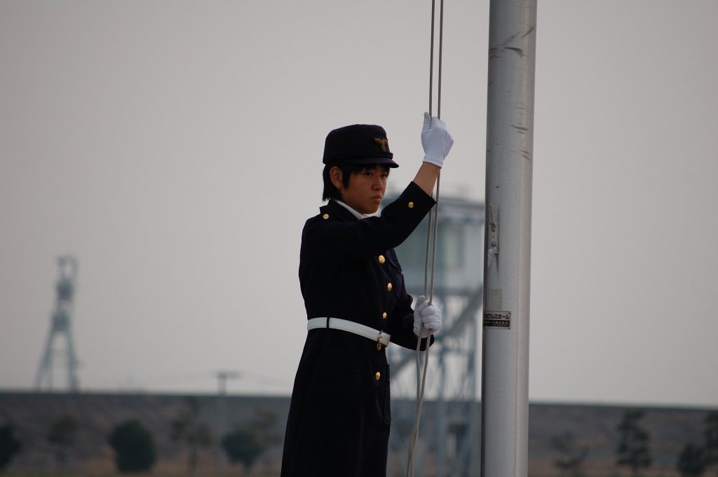養成所時代の「旗手勤務」の様子
