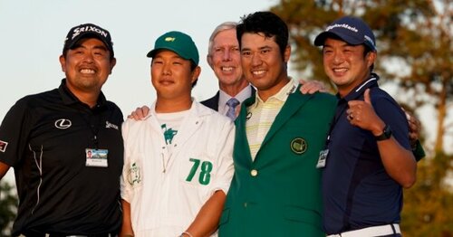タイムセール　松山英樹　早藤将太　マスターズ　2021 直筆サイン 話題の“一礼”がグッズに 大反響の早藤将太キャディ「変わらずに