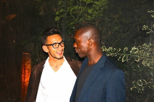 ACミランの英雄、あのクラレンス・セードルフもパーティに駆けつけた。